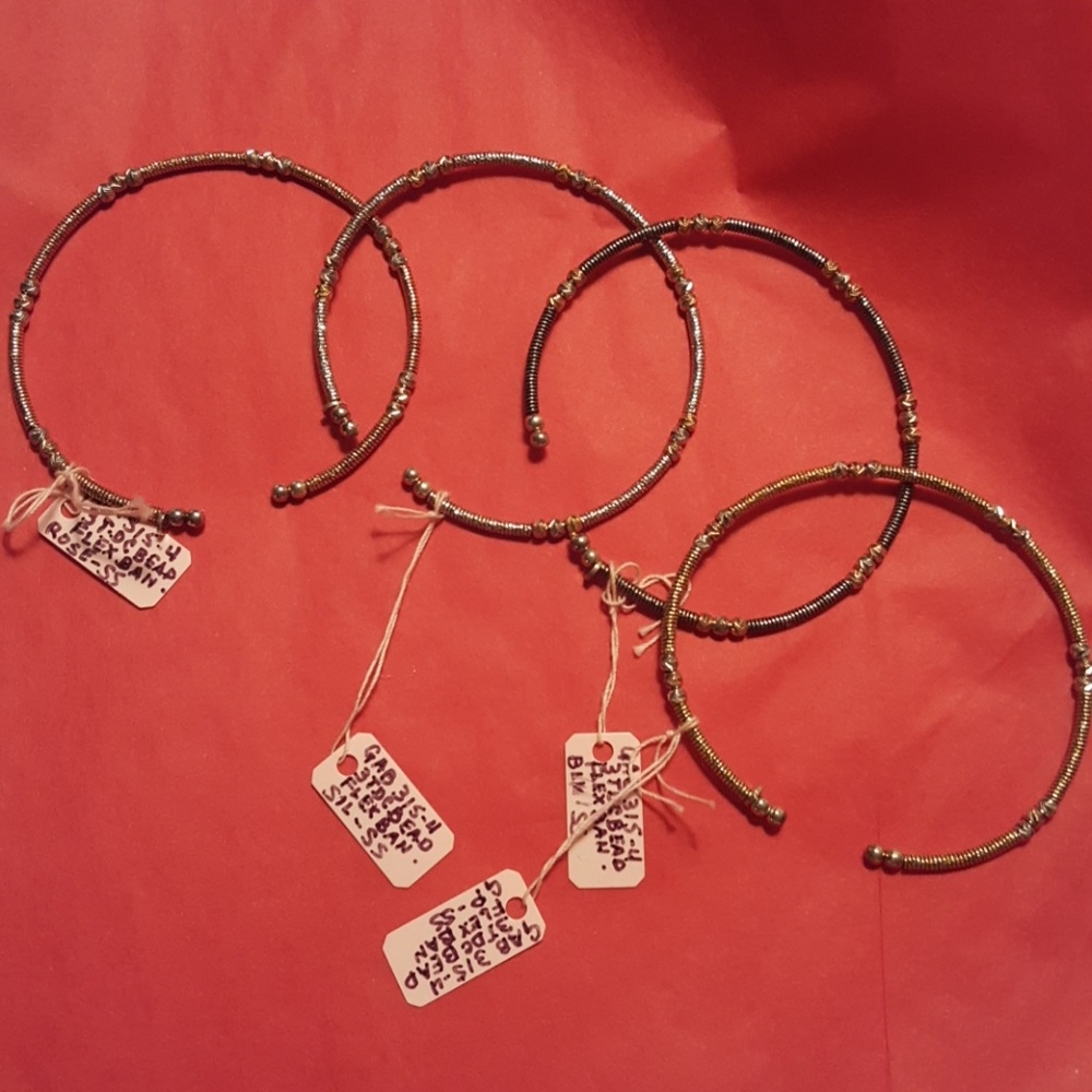 NWT 4pcs. Sterling Silver 925 Cuff Bangles in 4T - Picture 6 of 7
